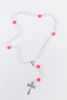Imagen de Plastic rosary with rose beads