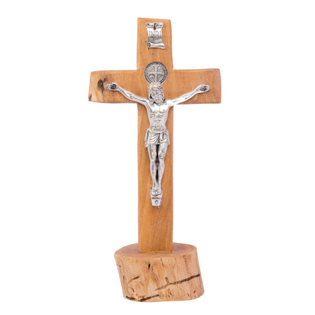 Picture of Olive wood cross on a stand U.D. 1