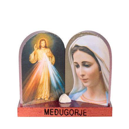 Imagen de Međugorje Icon on a stand  with two pictures and stone