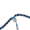 Picture of Wooden rosary with silver cross and Saint Benedict medals