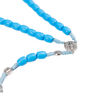 Picture of Wooden rosary with silver cross and Saint Benedict medals