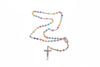 Imagen de Plastic rosary with rose beads on a chain in box