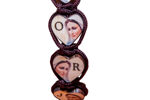 Picture of Wooden heart Međugorje bracelet with Our Lady medal