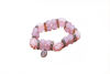 Picture of Plastic pearl and rose beads bracelet with Our Lady medal