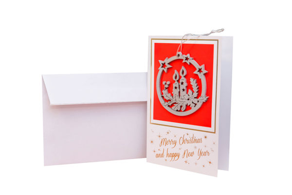 Imagen de Christmas pine pendant and greeting card 2 in 1