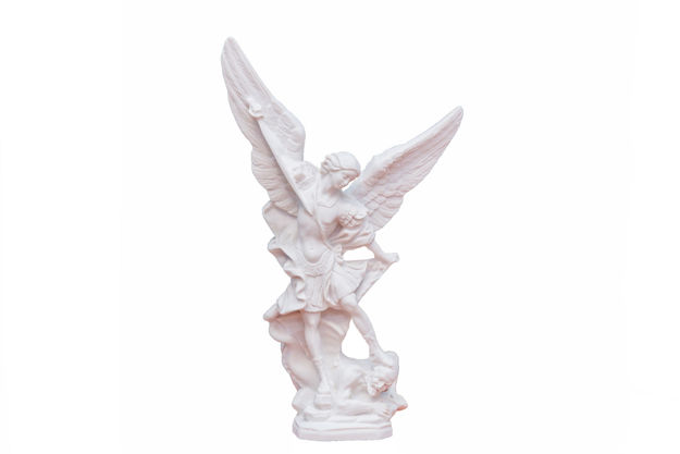 Picture of Michael the Archangel, white statue