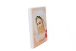 Picture of Our Lady with Church - Icon on wood with Swarovski Crystals (200x150)