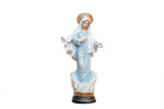 Picture of Our Lady on cloud- Wood (blue)