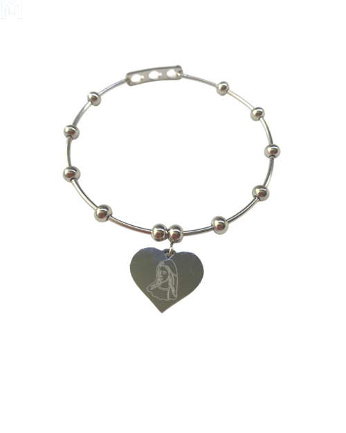 Picture of Bracelet - Decade with heart - Our Lady (gray)