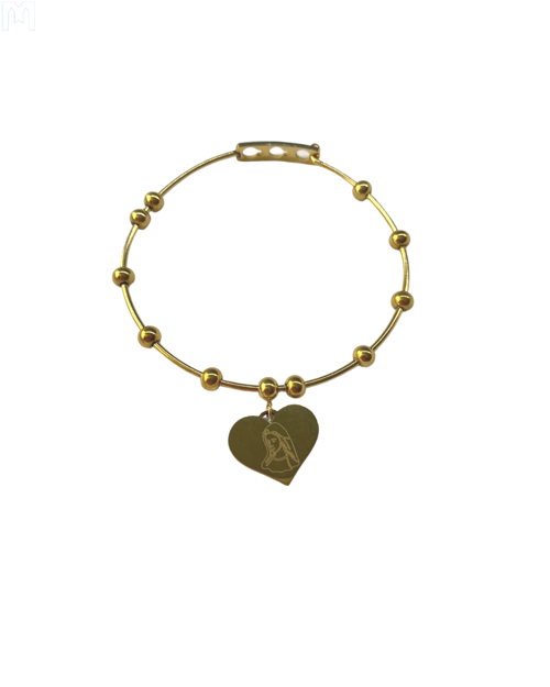 Picture of Bracelet - Decade with heart - Our Lady (yellow)