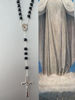Picture of Glass Rosary with Our Lady and Merciful Jesus medal