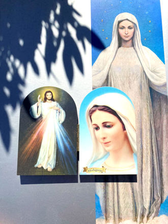 Picture of Our Lady and Merciful Jesus icon