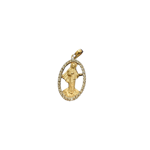 Picture of Our Lady of Medjugorje gold pendant