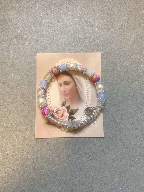 Picture of Colorful bracelet with Our Lady medal