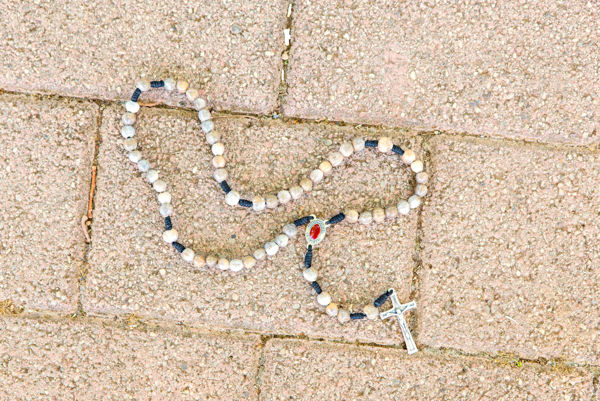 Picture of Job's tears rosary  - thread