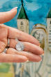 Picture of Medjugorje Gospa- silver medal with zircons