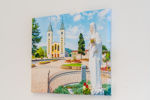 Picture of Medjugorje Church and Our Lady Statue