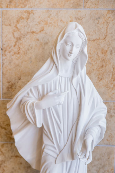 Imagen de Imagen Virgen María blanca para interior y exterior (40 cm)