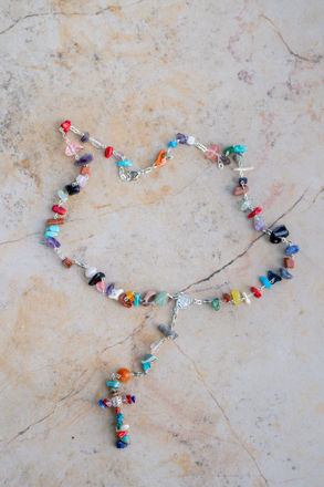 Picture of Colourful hard stone rosary