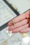 Picture of Gold cross with zircons