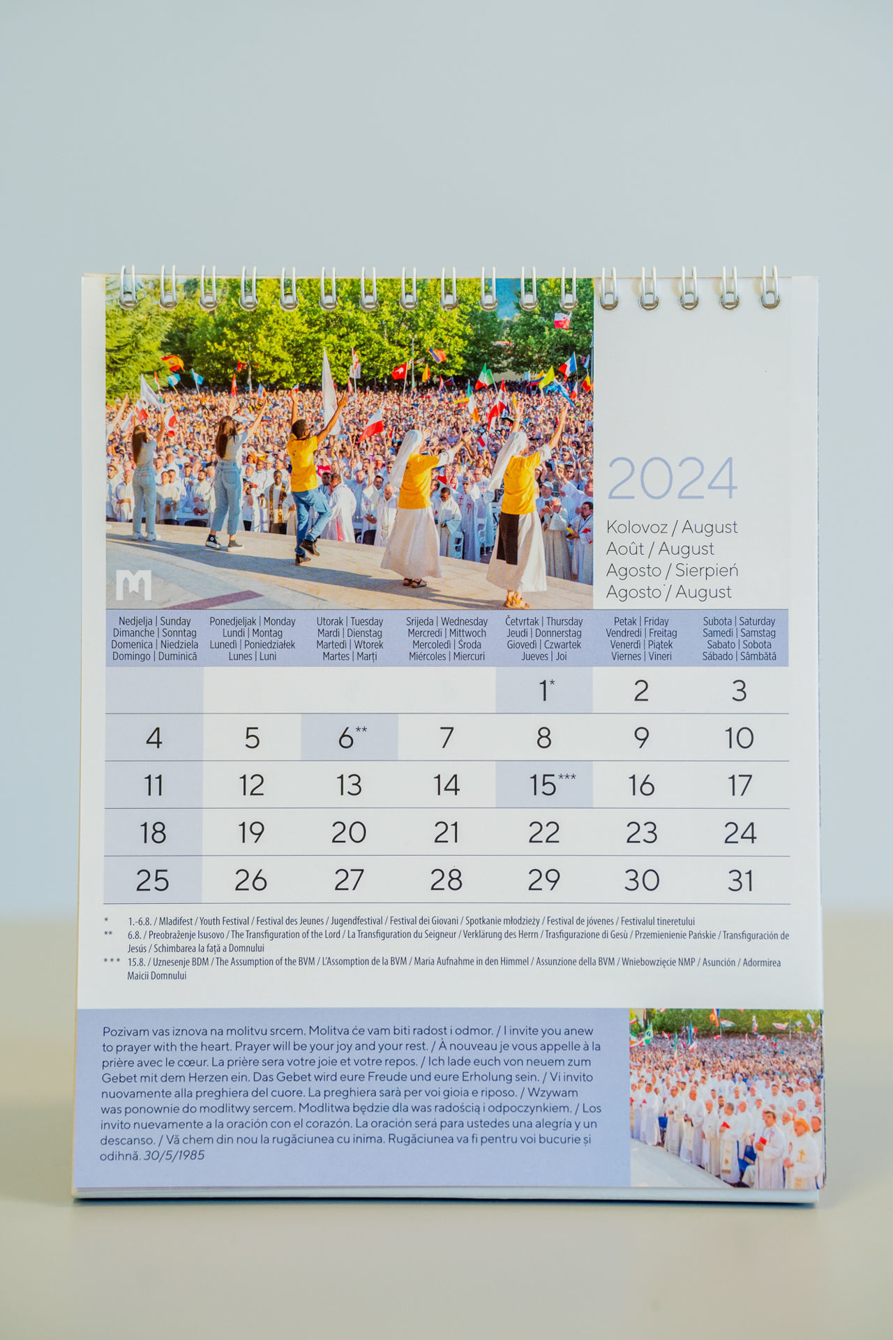 Medjugorje Desk Calendar 2024 Official Parish Medjugorje