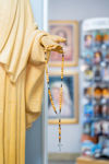 Picture of Pax et bonum - Olive wood rosary (bigger beads)
