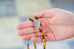 Picture of Pax et bonum - Olive wood rosary (bigger beads)