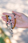 Picture of Rosary with stone, olive wood and job's tears beads