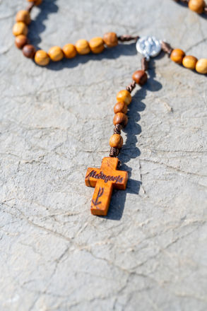 Picture of Rosary olive wood - St Benedict medal
