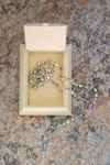 Picture of Olive wood rosary box with high-quality metal (bigger)
