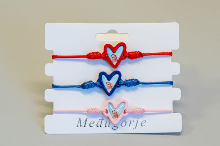 Picture of Heart bracelet with Our Lady image (3x)
