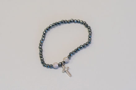 Picture of Steel bracelet with a cross