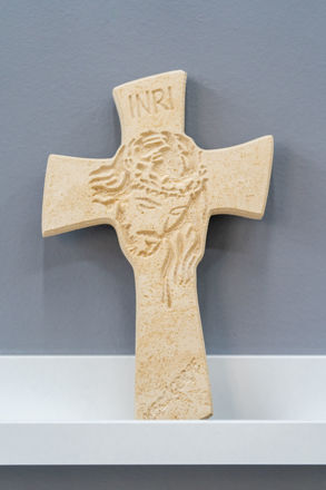 Picture of Stone cross with Jesus' image