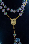 Picture of Murano Rose Glass rosary - Gold plated 24K