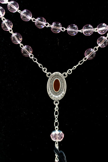 Picture of Crystal Glass Rosary - Rose