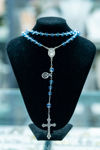 Picture of Crystal Glass Rosary - Blue